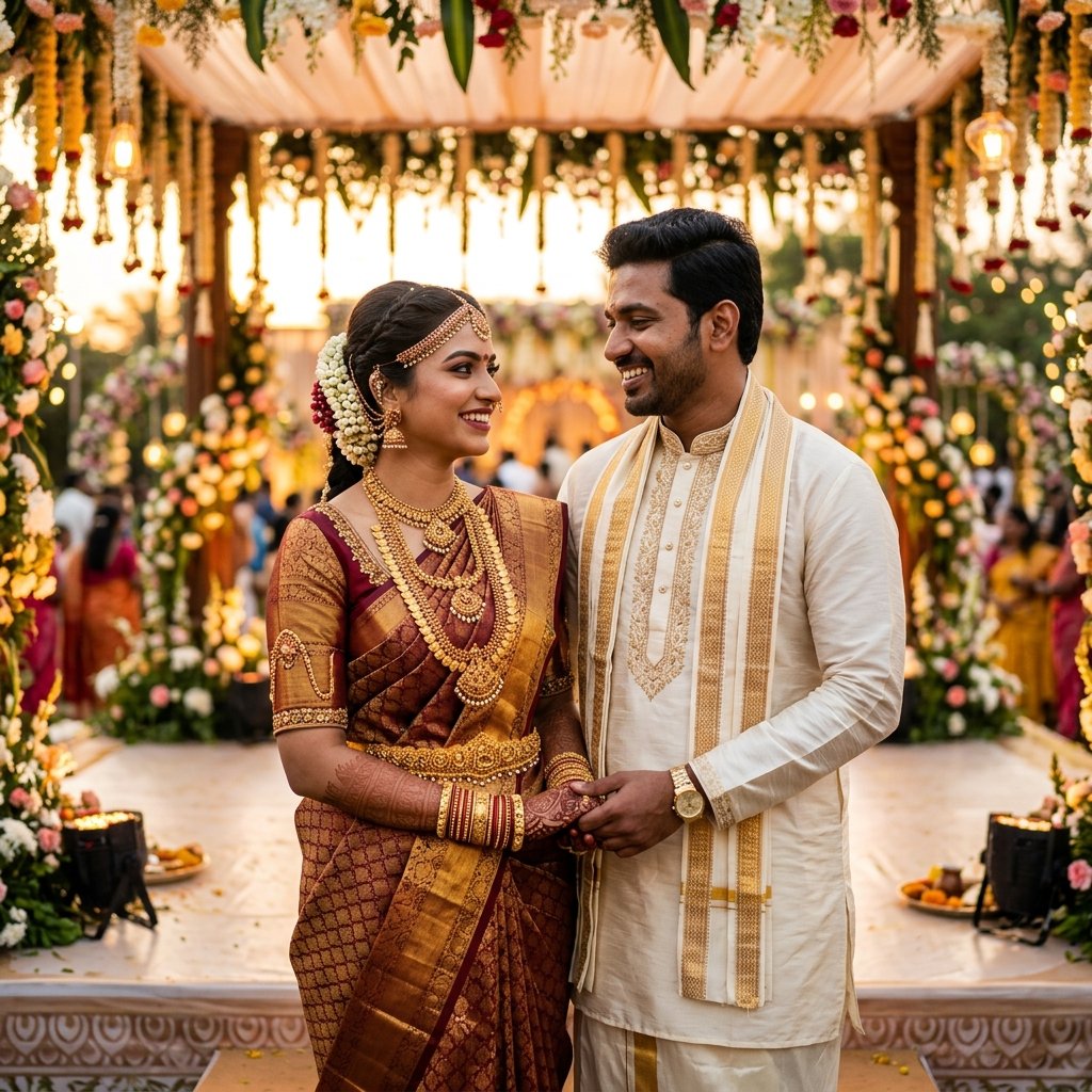 Indian wedding couple